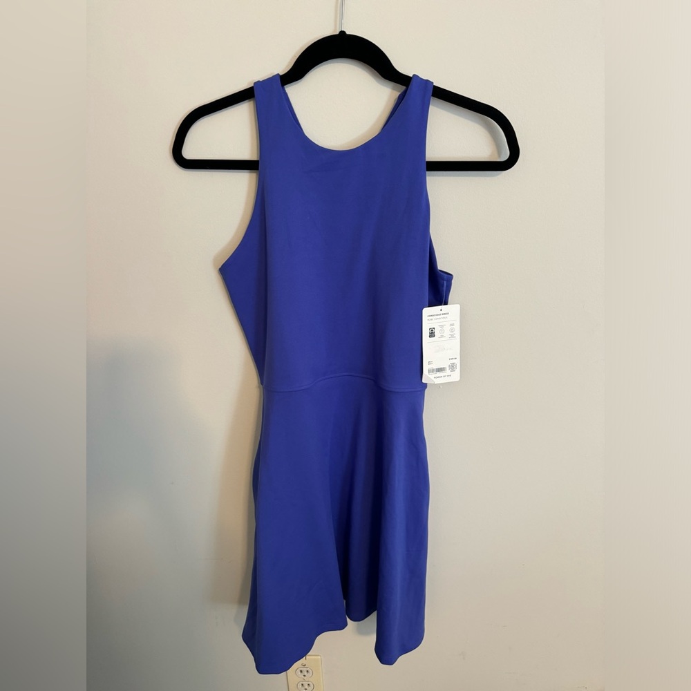 Athleta Conscious Dress Solid blue NWT